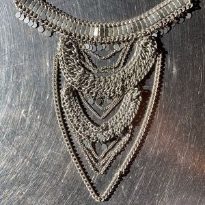 Large silver necklace